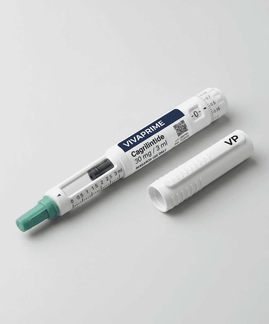 Cagrilintide — size reference with cap